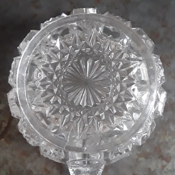 Antique crystal creamer dish pitcher - Picture 4 of 4